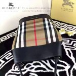 Burberry-0202 時尚新款原版牛皮與棉布內設小包手提斜跨水桶包