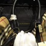 BURBERRY-0211 時尚經典款原版牛皮配PVC男士手拎斜挎電腦包