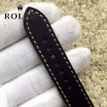 ROLEX-064-2 潮流男士鈦色潛水SUB系列黑色陶瓷圈皮帶款瑞士2836機芯腕錶