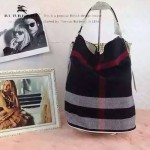 Burberry-0223-05 潮流時尚款來自星星的妳千頌依同款可拆式皮質斜背帶水桶包
