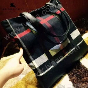 BURBERRY-0232 潮流時尚新款原版棉麻混合搭配進口意大利牛皮男包