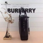BURBERRY-0234-01 專櫃走秀四季百搭款意大利進口皮配PVC男士手提單肩包