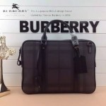 BURBERRY-0234-01 專櫃走秀四季百搭款意大利進口皮配PVC男士手提單肩包