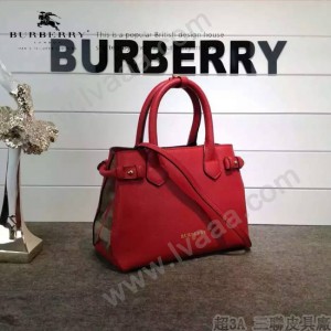 Burberry-0230 潮流時尚新款原單手掌紋進口牛皮配布小號手提斜背包