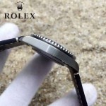 ROLEX-064-2 潮流男士鈦色潛水SUB系列黑色陶瓷圈皮帶款瑞士2836機芯腕錶