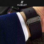 HUBLOT-040-5 潮流休閒男士土豪金硅膠錶帶款進口石英腕錶
