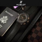 HUBLOT-040-6 潮流休閒男士玫瑰金硅膠錶帶款進口石英腕錶