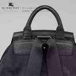 BURBERRY-0213 專櫃時尚新款原單尼龍布配牛皮雙肩包書包