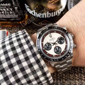ROLEX-063-3 明星余文樂同款保羅諾曼迪通拿紀念版日本多功能石英腕錶