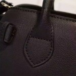 Burberry-0204-03 時尚新款經典風格原版進口荔枝紋牛皮配布小號手提斜背包