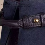 Burberry-0216 專櫃時尚新款原單磨砂鹿皮配小牛皮格紋內襯手提斜背包