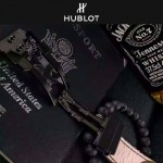 HUBLOT-040 潮流休閒男士綠色迷彩設計帆布錶帶進口石英腕錶