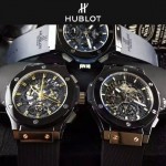 HUBLOT-040-3 潮流休閒男士藍色硅膠錶帶款進口石英腕錶