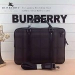 BURBERRY-0234-01 專櫃走秀四季百搭款意大利進口皮配PVC男士手提單肩包