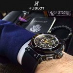 HUBLOT-040-5 潮流休閒男士土豪金硅膠錶帶款進口石英腕錶