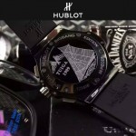 HUBLOT-040-2 潮流休閒男士藍色牛仔布設計錶帶款進口石英腕錶