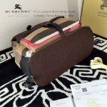 Burberry-0245 潮流時尚新款原版棉布搭配原版荔枝紋牛皮陳柏霖同款休閑書包
