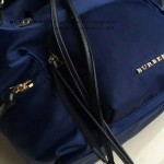 Burberry-0247-01 潮流時尚新款原單材質牛皮配防水紡布可以繡字中號雙肩包