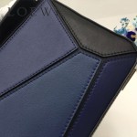 LOEWE 0160-07 專櫃時尚新款Puzzle Bag拼色系列原版小牛皮手提單肩包