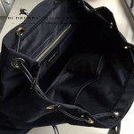 Burberry-0247-03 潮流時尚新款原單材質牛皮配防水紡布可以繡字中號雙肩包