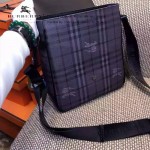 BURBERRY-0239-01 專櫃時尚新款原版牛皮配PVC裝飾小號斜背包