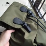 Burberry-0237-01 專櫃時尚新款原單材質牛皮配防水紡布男女式通用雙肩包