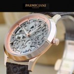 PARMIGIANI-07-9 時尚精品男士土豪金兩針設計全自動鏤空機械腕錶