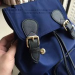 Burberry-0247-01 潮流時尚新款原單材質牛皮配防水紡布可以繡字中號雙肩包