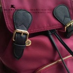 Burberry-0247 潮流時尚新款原單材質牛皮配防水紡布可以繡字中號雙肩包