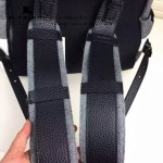 Burberry-0245-01 潮流時尚新款原版棉布搭配原版荔枝紋牛皮陳柏霖同款休閑書包