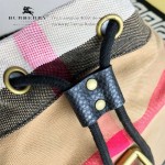 Burberry-0236 專櫃時尚新款Canvas系列原版格紋雙肩包