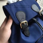 Burberry-0247-01 潮流時尚新款原單材質牛皮配防水紡布可以繡字中號雙肩包