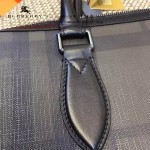 BURBERRY-0242-01 專櫃時尚新款牛皮配格調PVC男士手提公文包