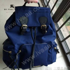 Burberry-0246-03 潮流時尚新款原單材質牛皮配防水紡布可以繡字大號雙肩包