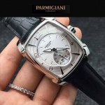 PARMIGIANI-011-6 商務男士閃亮銀配白底316精鋼錶殼全自動機械腕錶