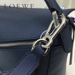 LOEWE 0160-07 專櫃時尚新款Puzzle Bag拼色系列原版小牛皮手提單肩包