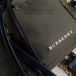 Burberry-0250-01 潮流時尚明星同步歐洲原版新款原單材質牛皮配防水紡布小號雙肩包