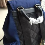 Burberry-0247-01 潮流時尚新款原單材質牛皮配防水紡布可以繡字中號雙肩包