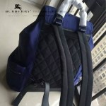 Burberry-0237 專櫃時尚新款原單材質牛皮配防水紡布男女式通用雙肩包