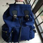 Burberry-0246-03 潮流時尚新款原單材質牛皮配防水紡布可以繡字大號雙肩包