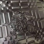 BURBERRY-0240 專櫃時尚新款原版牛皮壓花裝飾小號斜背包