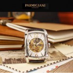 PARMIGIANI-03 型男必備礦物質強化玻璃雕花鏤空設計自動機械腕錶