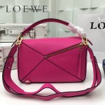 LOEWE 0160 專櫃時尚新款Puzzle Bag系列原版小牛皮手提單肩包