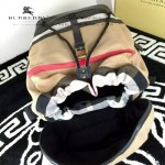 Burberry-0236 專櫃時尚新款Canvas系列原版格紋雙肩包