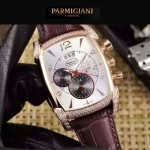 PARMIGIANI-09-4 商務男士土豪金鑲鑽礦物質強化玻璃瑞士9100機械腕錶