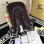 Burberry-0245 潮流時尚新款原版棉布搭配原版荔枝紋牛皮陳柏霖同款休閑書包