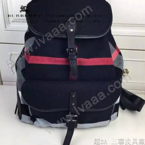 Burberry-0245-01 潮流時尚新款原版棉布搭配原版荔枝紋牛皮陳柏霖同款休閑書包