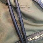 Burberry-0246-02 潮流時尚新款原單材質牛皮配防水紡布可以繡字大號雙肩包