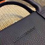 BURBERRY-0241 專櫃時尚新款荔枝紋牛皮男士手提單肩包