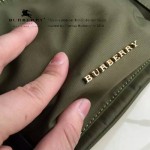 Burberry-0247-02 潮流時尚新款原單材質牛皮配防水紡布可以繡字中號雙肩包
